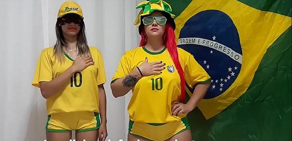  Débora Fantine e Tequileira Misteriosa dançando Funk do Hino Brasileiro